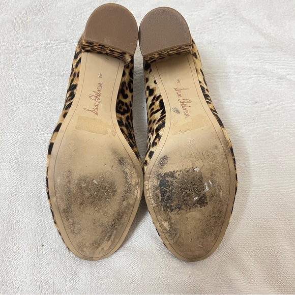 Sam Edelman Stillson Leopard Print Calf Hair Block Heel Size 8 - Picture 7 of 8